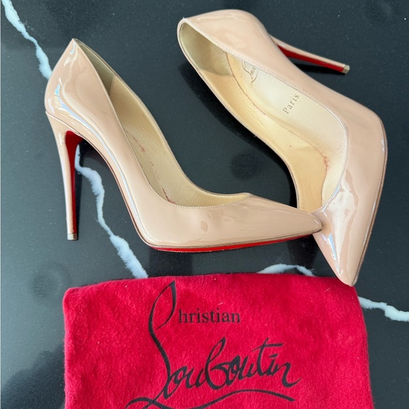 Christian Louboutin Shoes - Christian Louboutin Blush Patent Kate 37.5